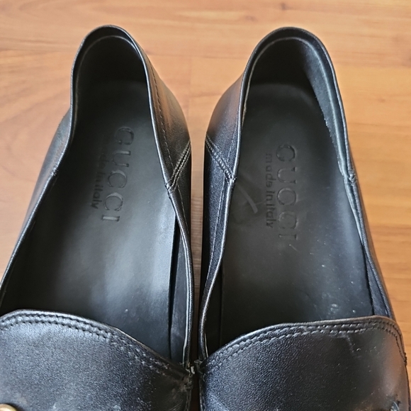 Gucci BLACK Leather Loafers US Size 7.5 - Picture 8 of 8